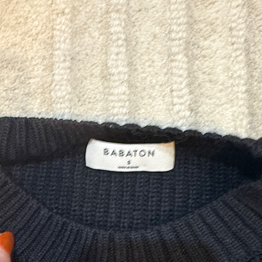 Babaton Black Ribbed Crew Neck Sweater - Picture 5 of 5
